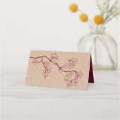 Crimson Peach/Plum Blossom Kraft Chinese Weddensch (Achterkant)