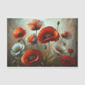 Crimson Poppy Dance Decoupage Tissuepapier (Voorkant)