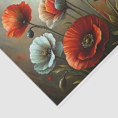 Crimson Poppy Dance Decoupage Tissuepapier (Detail)