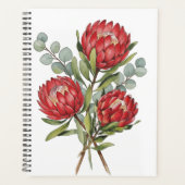 Crimson Protea Bouquet Watercolor (Devant)