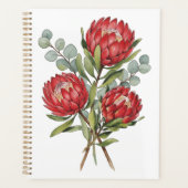 Crimson Protea Bouquet Watercolor (Devant)