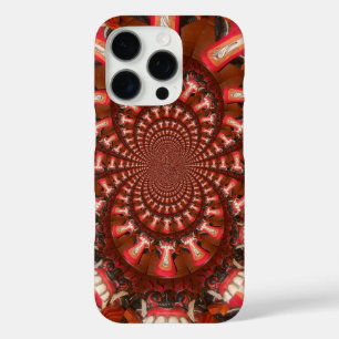 Crimson Pulse Kaleidoscoop Tong Kunstzinnige Abs iPhone 16 Pro Hoesje