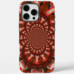 Crimson Pulse Kaleidoscoop Tong Kunstzinnige Abs iPhone 16 Pro Max Hoesje
