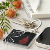 Crimson Rain Gezocht Bloem (eng) Sleutelhanger (Voorkant Rechts)