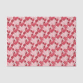 Crimson Red and Blush Pink Hearts and Roses Tissuepapier (Voorkant)