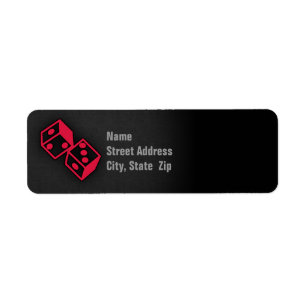 Crimson Red Casino Dice Etiket
