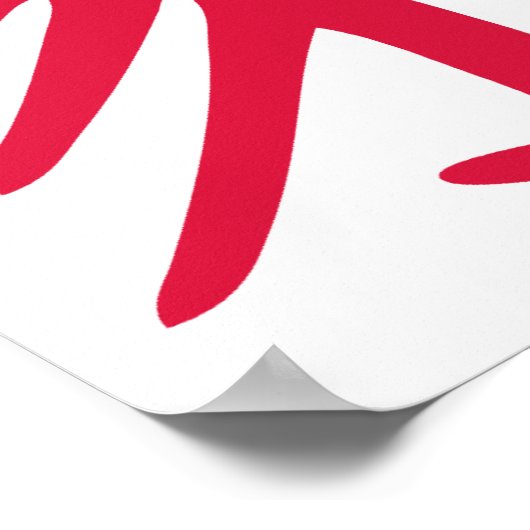 Crimson Red Chinese Poster (Hoek)