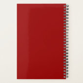 Crimson Red Classic Monogram Persoonlijk Wekelijks Planner (Achterkant)