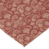 Crimson Red en Beige Creme  Paisley Tafelkleed (Gekanteld)