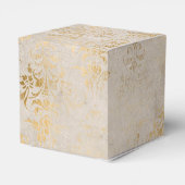 Crimson Red en Gold  Damask Bedankdoosjes (Achterkant)