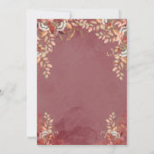 Crimson Red Floral Ramadan Iftar Dinner Invitation (Dos)