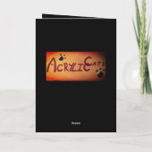 Crimson Red Grim Reaper Cat Kaart (Achterkant)