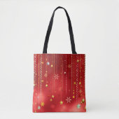 Crimson Red Kerstfeestelijke Canvas tas (Voorkant)
