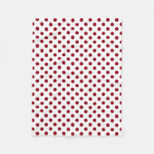 Crimson Red Polka Dots Circles Fleece Deken (Voorkant)