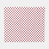 Crimson Red Polka Dots Circles Fleece Deken (Voorkant (Horizontaal))