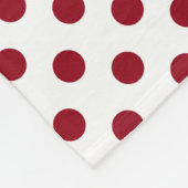 Crimson Red Polka Dots Circles Fleece Deken (Hoek)