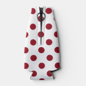 Crimson Red Polka Dots Circles Flesjeskoeler (Achterkant)