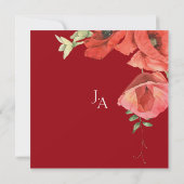 Crimson Red Poppies Floral Wedding Save The Date (Achterkant)