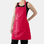 Crimson Red Simply gepersonaliseerd Schort (Insitu)