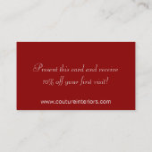 Crimson Red Zebra Imprimer Personnaliser le Carte (Dos)