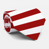 Crimson rode en witte strepen stropdas (Opgerold)