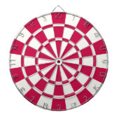 Crimson rood en wit dartbord (Voorkant)