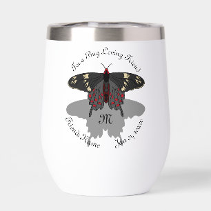 Crimson Roos Butterfly Shadow Monogram