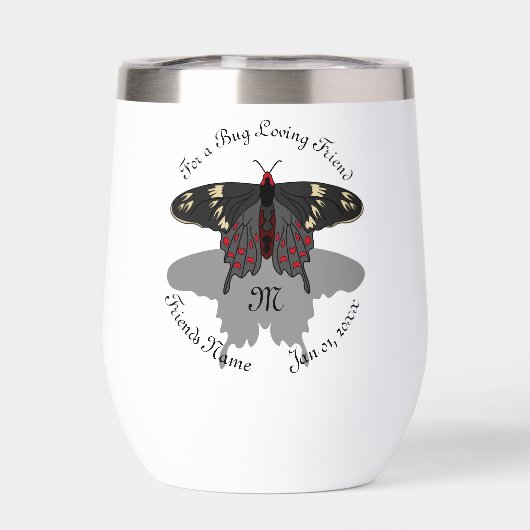 Crimson Roos Butterfly Shadow Monogram (Achterkant)
