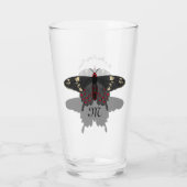 Crimson Roos Butterfly Shadow Monogram Glas (Achterkant)
