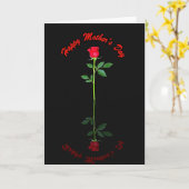 Crimson Rose Mothers Day Art Card Kaart (Gele Bloem)