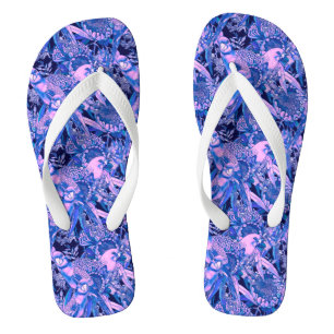 Crimson Rosella Tropisch Blauw Teenslippers