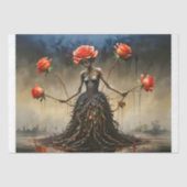 Crimson Roses Rising Decoupage Tissuepapier (Voorkant)