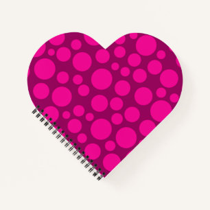 Crimson roze polka dot notitieboek