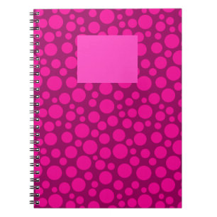 Crimson roze polka dot notitieboek