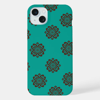 Crimson Scrolls - Bold Elegance iPhone 15 Plus Case