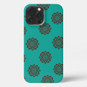 Crimson Scrolls - Bold Elegance iPhone 13 Pro Max Hoesje