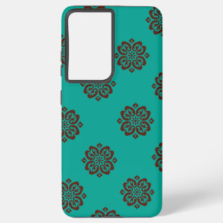 Crimson Scrolls - Bold Elegance Samsung Galaxy Hoesje