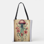 "Crimson Sea Elegance : Sac d'alimentation réutili (Dos)