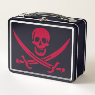 Crimson Skull & Swords Pirate vlag van Calico Jack