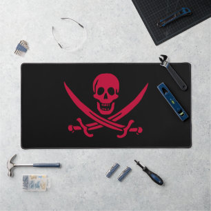 Crimson Skull & Swords Pirate vlag van Calico Jack Bureaumat