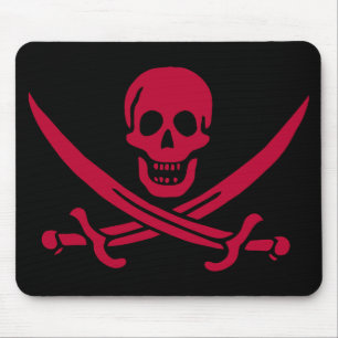 Crimson Skull & Swords Pirate vlag van Calico Jack Muismat