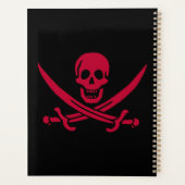 Crimson Skull & Swords Pirate vlag van Calico Jack Planner (Achterkant)