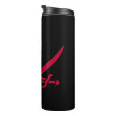 Crimson Skull & Swords Pirate vlag van Calico Jack Thermosbeker (Geroteerd rechts)