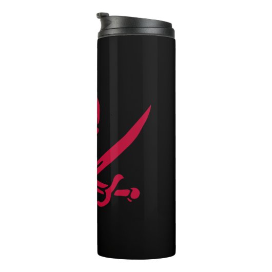 Crimson Skull & Swords Pirate vlag van Calico Jack Thermosbeker (Geroteerd rechts)