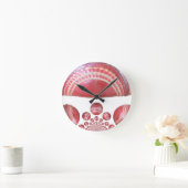 Crimson Spin - Een prachtige rode cricketbal Arti Ronde Klok (Huis)