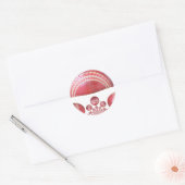 Crimson Spin - Een prachtige rode cricketbal Arti Ronde Sticker (Envelop)