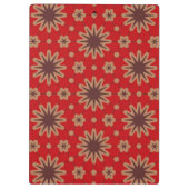 Crimson Starburst Bloom Klembord (Achterkant)