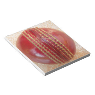 Crimson Stitch Focus: Close-up van het hart van Cr Notitieblok