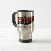 Crimson Streets Logo Travel Mug Reisbeker (Voorkant links)