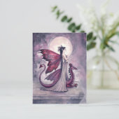 Crimson Twilight Fairy Dragon Briefkaart (Staand voorkant)